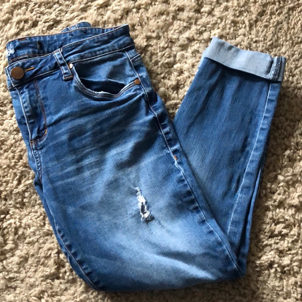 See Thru Soul Emma Ankle Skinny Jeans